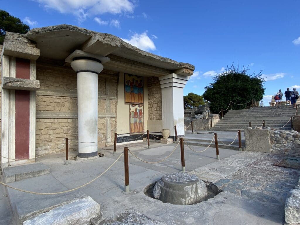 A building in the archaeological site of Knossos