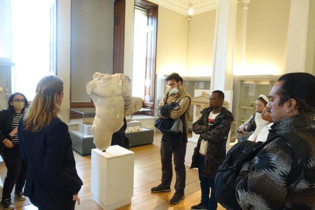 Fellows in the galleries at the Fitzwilliam Museum
