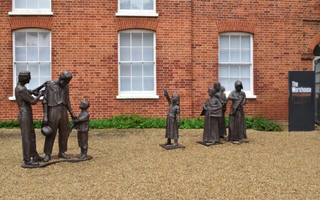 Statues outside Gressenhall Farm and Workhouse