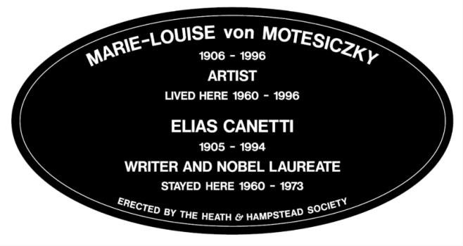 Marie-Louise von Motesiczky commemorative plaque