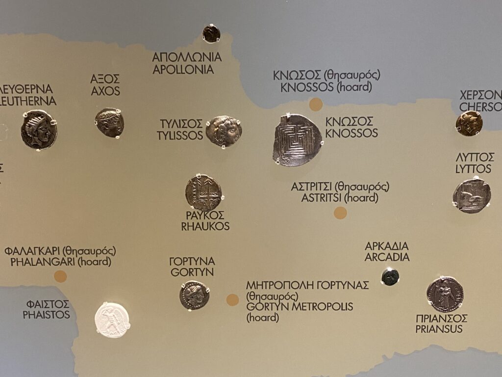 Archaeological Museum of Herkalion coin map