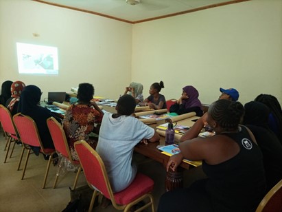 Youth class on Fashion design and Tailoring at National Museums Kenya