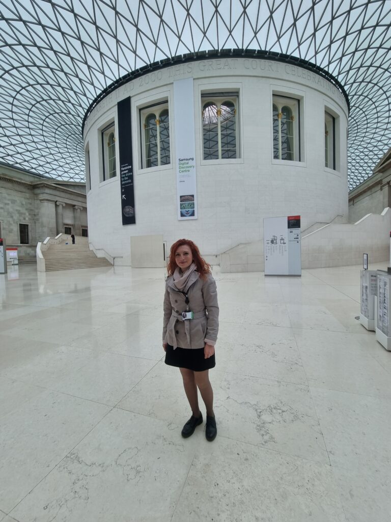 Tatevik Saroyan stands in the British Museum Great Court