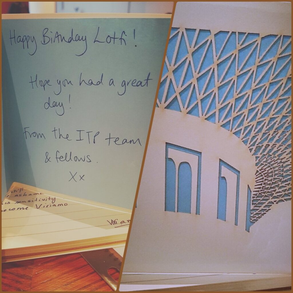 Lotfi's birthday card