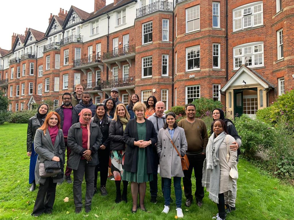 ITP 2022 cohort take a group photo on Hampstead Heath