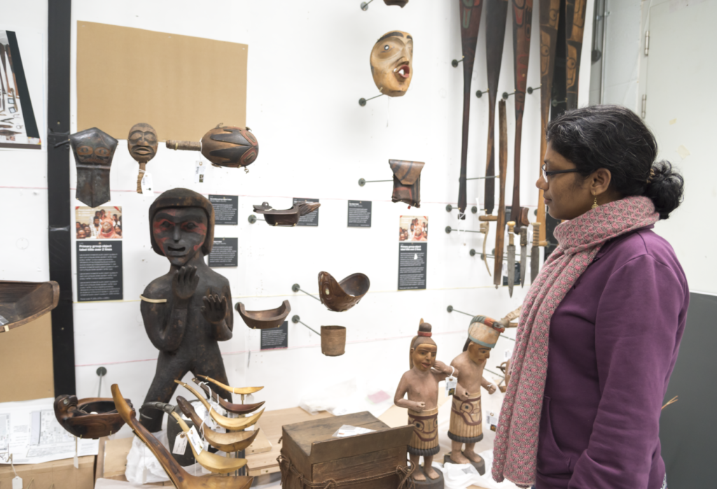 ITP participant looks at a museum display