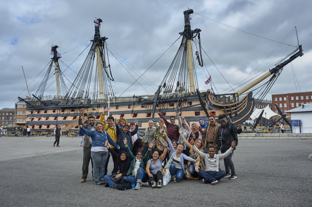 ITP group stand in front of the Mary Rose