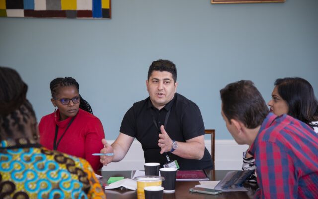 Hayk Mkrtchyan speaking during an ITP futures discussion