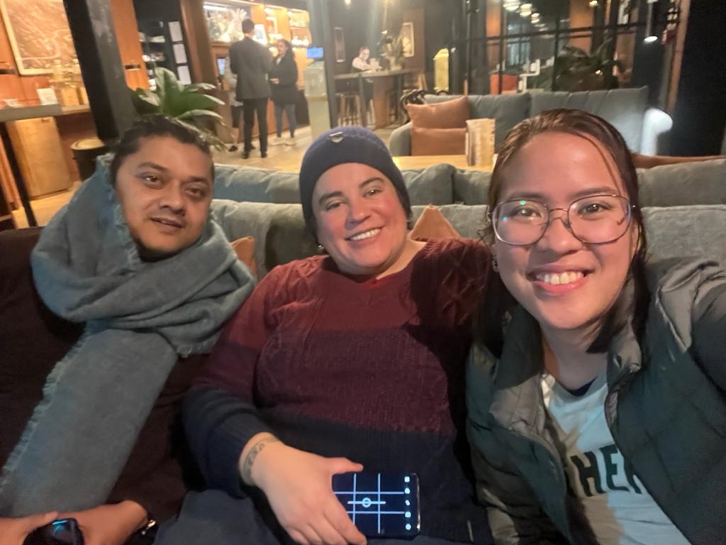 Shambwaditya Ghosh, Andrea Terron and Yohana Frias in Edinburgh