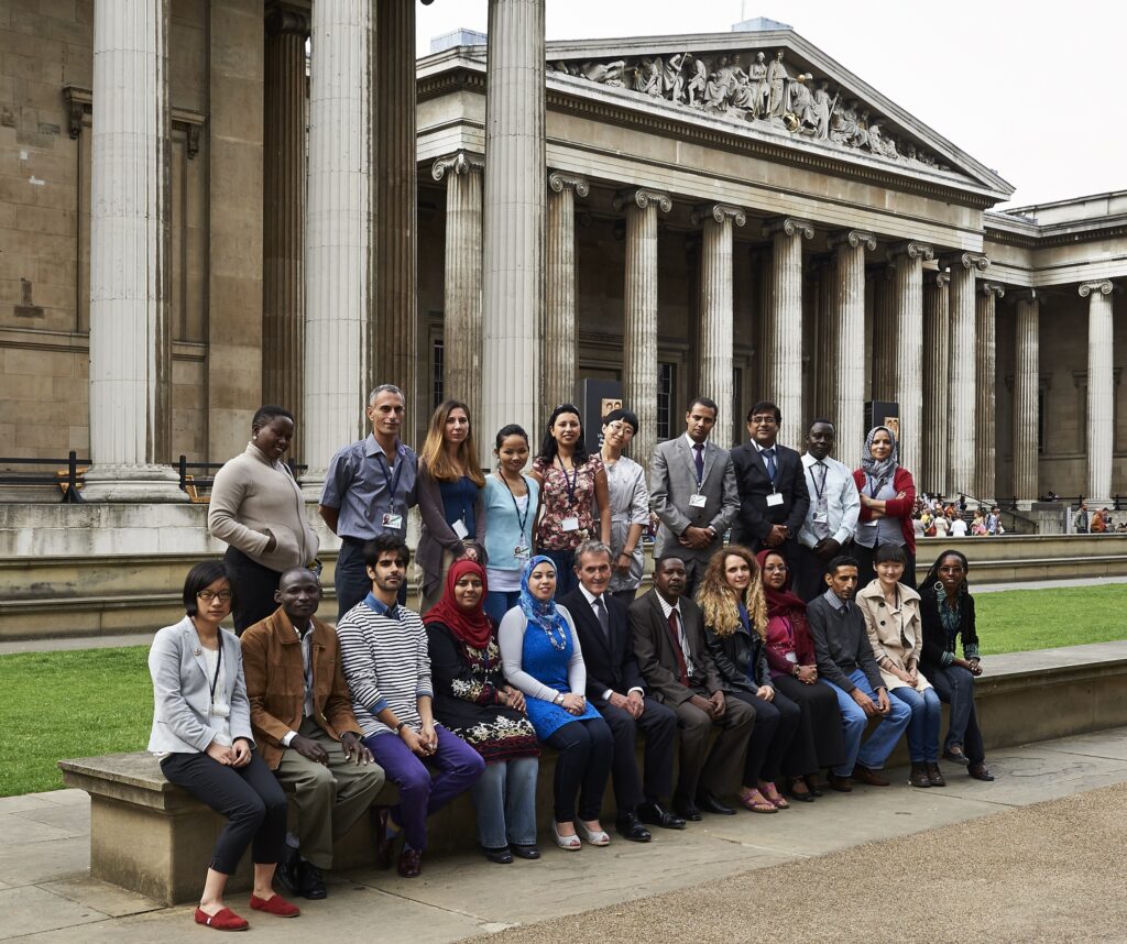 Group photo of ITP 2013 in the courtyard in front of the British Museum