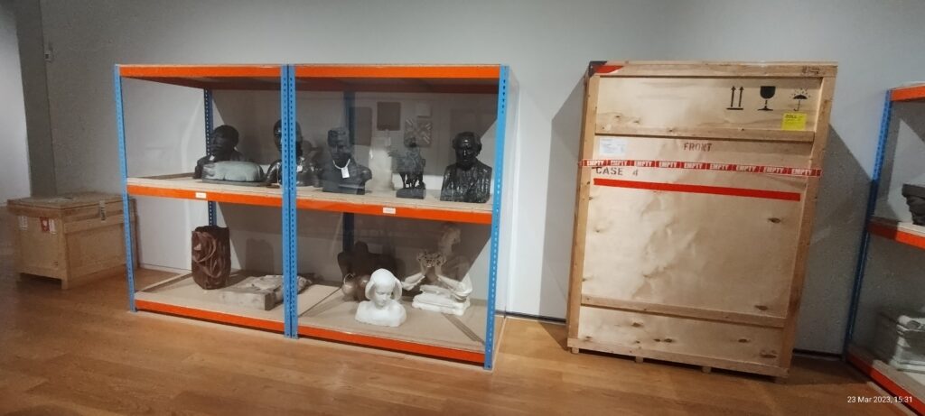 Visible storage on display at Manchester Art Gallery