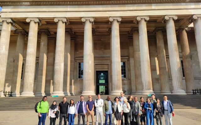 The 2023 ITP cohort pictured outside the British Museum.