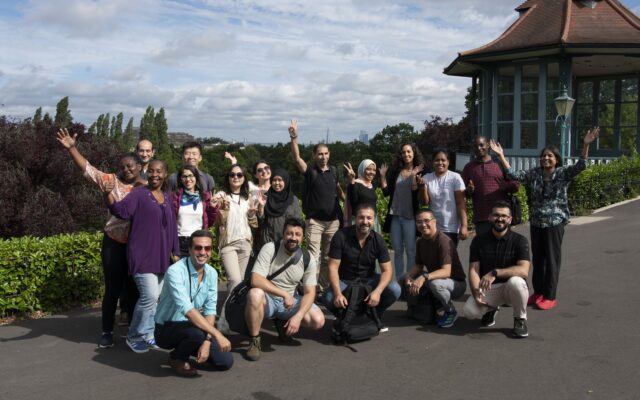 Group picture of the 2023 ITP fellows at the Horniman Museum and Gardens.