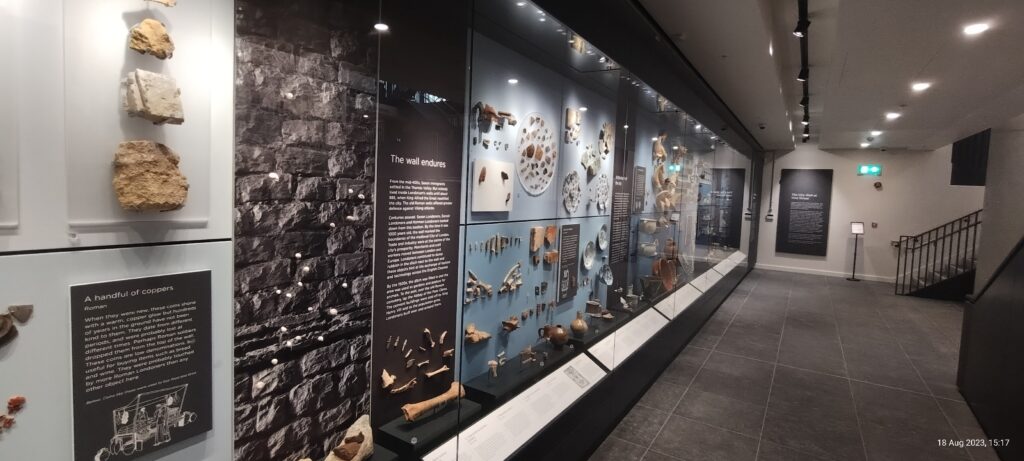 The archaeological finds on display at Vine Street City Wall Museum.