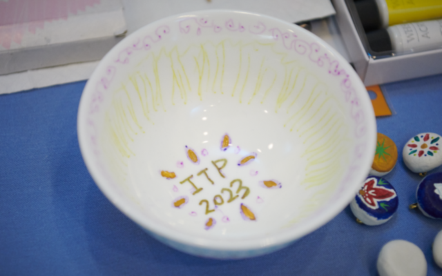 China bowl with 'ITP 2023' written at the bottom of it
