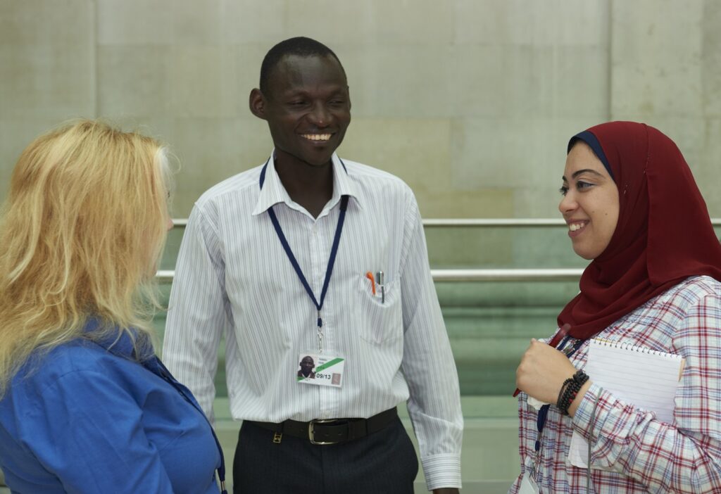 Nelson and Hadeer at the British Museum during the 2013 ITP Annual Programme