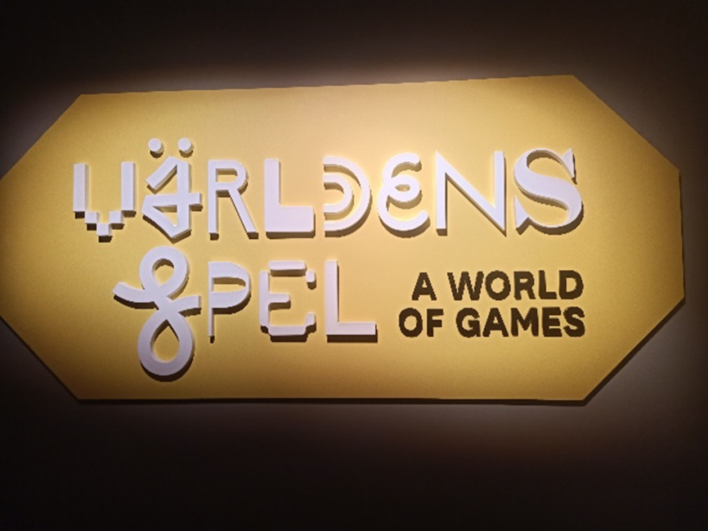 Sign for A World of Games exhibitions