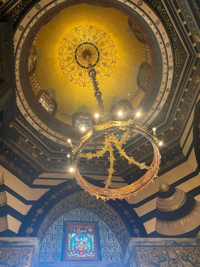 Photograph of an ornate ceiling